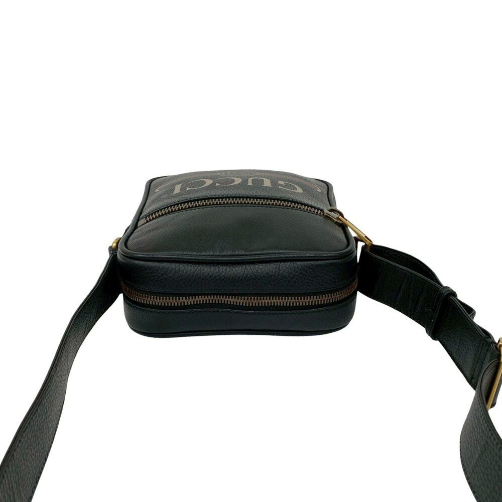 GUCCI Black Leather Pochette Shoulder Bag - Picture 4 of 10